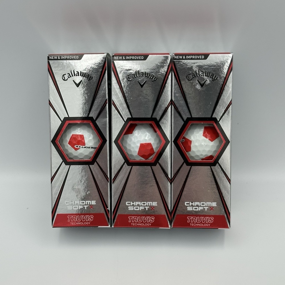 Callaway Chrome Soft Truvis Technology New And‎ Improved Golf Balls 3 Packs